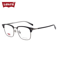 李维斯（Levi's）眼镜框男款近视眼镜架LV7165/284+蔡司泽锐1.74防蓝光PLUS镜片 284黑色/枪色