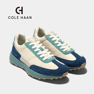 colehaan/歌涵 男士休闲鞋 24年夏户外轻便真牛皮革运动复古跑步鞋C39582 蓝色 42