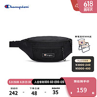 Champion 冠军23新款工装风多口袋斜跨包腰包 Valve Pocket Waistpack 黑色 均码