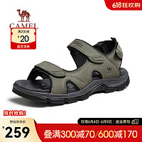 CAMEL 骆驼 2024夏季休闲凉鞋厚底缓震轻便透气舒适凉鞋 G14M307638 军绿 40