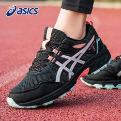 asics亚瑟士女鞋户外越野跑鞋女2024春夏gelventure8减震运动鞋