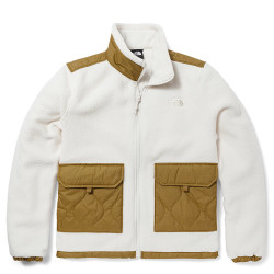 thenorthface北面抓绒衣女户外保暖厚羊羔绒外套7qwc白色47em