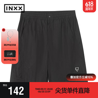 英克斯（inxx）APYD 基础简约运动风短裤男女同款宽松休闲APE2240735 黑色 M