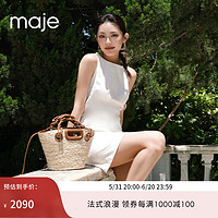 Maje【同款】2024春夏女装白色吊带短款连衣裙MFPRO03651 白色 T34