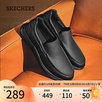 SKECHERS 斯凯奇 夏时尚低帮鞋绅士商务简约休闲鞋皮鞋男8790007BBK43