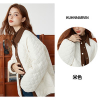库恩玛维【四色可选】棉服女2023早冬新款休闲宽松棉衣小个子外套K53008