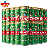 TSINGTAO 青岛啤酒 国产山东 整箱装 原箱发货 经典(1903)10度 500mL 18罐