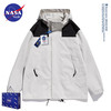 NASA BASE山系户外冲锋衣男女款三可拆卸合一防风防水登山工装机能夹克外套 23657象牙白-男女同款（春秋款） 3XL（体重190-205斤）
