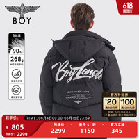 BOY LONDON【伦敦来信】冬季男女同款外套印花潮牌连帽防风保暖羽绒服N28904