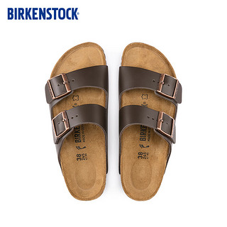 BIRKENSTOCK勃肯软木拖鞋男女同款牛皮拖鞋Arizona系列 棕色窄版51103 44