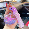 星彬果卡通少女心樱花小兔入油奶茶杯漂浮瓶钥匙扣背包挂件挂饰 紫色海星贝壳漂浮瓶