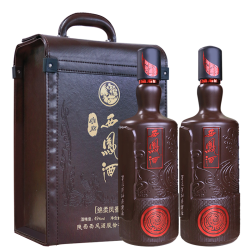 唯炫 西凤酒唯炫1000ml*2瓶皮质礼盒宴请送礼绵柔凤香型45度纯粮食白酒