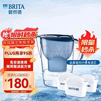 BRITA 碧然德 Marella 金典系列 滤水壶 蓝色 一壶四芯