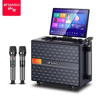 山水（sansui） Q105家庭ktv音响套装 家用卡拉ok点歌机一体机视频机拉杆音响电视k歌音箱 广场舞户外蓝牙低音炮 Q105【500G无麦版】