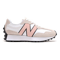 new balance 新百伦女鞋 327系列阿甘鞋复古休闲运动鞋 WS327LR-白粉色 EU37