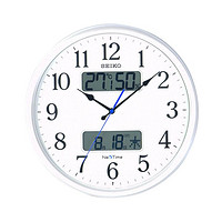SEIKO 精工 日本精工蓝牙电波钟14寸静音多功能温度湿度日期显示挂钟