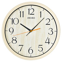 SEIKO 精工 日本精工时钟12英寸钟表日式简约静音扫秒客厅北欧木纹挂钟