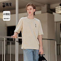 Semir 森马 短袖T恤男夏季潮流国风个性上衣时尚印花刺绣休闲装纯棉夏装