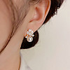 MOEFI 茉妃 森系甜美文艺风时尚花朵珍珠耳钉s925银针精致感气质耳环 花朵珍珠耳钉