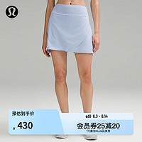 lululemon丨Pleated女士高腰网球裙*内衬款运动短裙速干 LW8AG8S 蓝亚麻色 2