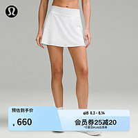 lululemon丨Lightweight 女士轻盈版高腰网球裙速干芯吸 LW8AJGS 白色 6