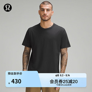 lululemon丨Fundamental™ 男士 T 恤 速干透气 LM3BXVS 短袖 黑色 L/10