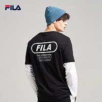 FILA 斐乐 24夏男款短袖衫时尚LOGO印花圆领T恤休闲上衣欧版