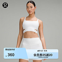 lululemon丨Nulu™ Strappy 女士运动内衣 *罗纹 LW2DLZS 白色 6