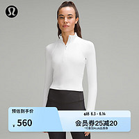 lululemon丨It's Rulu™ 女士跑步罗纹短款半拉链衫 LW3HAMS 白色 4