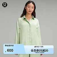 lululemon丨Logo Charm女士缎面带领衬衫 LW3HUSS 柠檬草 6