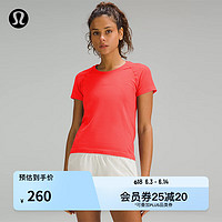 lululemon丨Swiftly Tech 女士运动短袖 T 恤 2.0 *Race 透气 LW3DZBS 炽热红/炽热红 0