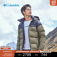 Columbia哥伦比亚户外款金点热能鹅绒700蓬保暖羽绒外套WE6252 397军绿色（男女同款） M(175/96A)