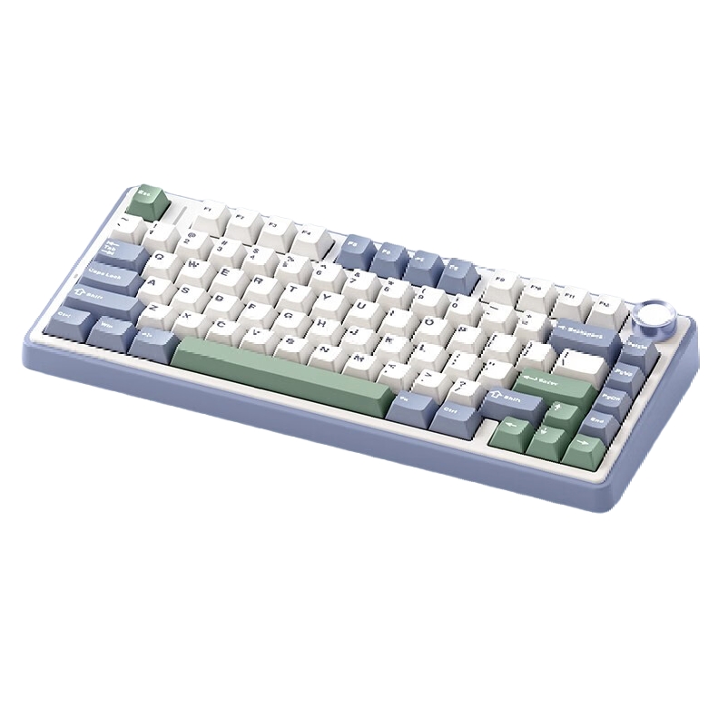 F75 三模无线机械键盘 80键 雪杉绿 收割者轴 RGB