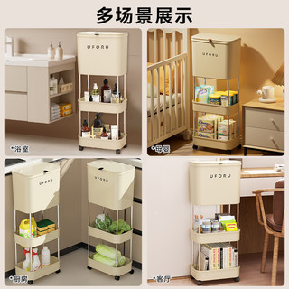 厨房垃圾桶免弯腰家用高款大容量多层带盖垃圾桶厨房收纳置物架