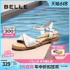 88VIP：BeLLE 百丽 一字带凉鞋女鞋2023夏季新款鞋子松糕妈妈鞋沙滩凉鞋Z5P1DBL3