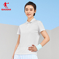 中国乔丹商务Polo衫女夏季网球高尔夫休闲短袖透气翻领T恤衫