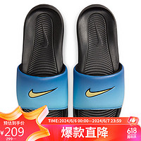 NIKE 耐克 运动拖鞋男子一字拖VICTORI运动鞋春夏HF4073-400蓝42.5