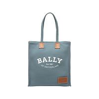 BALLY 巴利 精选女士CRYSTALIA雾霾蓝织物手提托特6236964