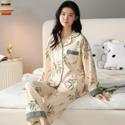 88vip顶瓜瓜睡衣女春秋季纯棉长袖可外穿出春天开衫睡衣女士家居服