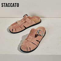 STACCATO 思加圖 新款復古勃肯鞋包頭拖鞋可外穿厚底涼拖丑萌鞋S2261AH3