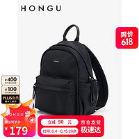 HONGU 红谷 包包牛津布双肩包女士大容量通勤背包旅行包 H5195108漆黑