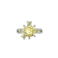 LILIFAN莉莉梵 蒲公英元素黄钻戒指 小众设计戒指