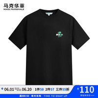 马克华菲【冰氧吧】短袖T恤男24夏新潮印绣透气亲肤休闲百搭凉感上衣T恤衫 306棕色 XXL