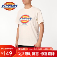 dickies24春夏新品 大logo印花 纯棉舒适圆领短袖T恤 男女情侣 DK0A87CO