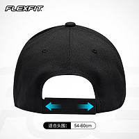 FLEXFIT 明星同款棒球帽子男士鸭舌帽女冬学生韩版街头遮阳潮 110P BLACK黑色 可调节