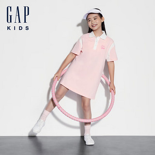 GAP女童2024夏季珠地衣裙466622 粉红色 160cm(XL)亚洲尺码