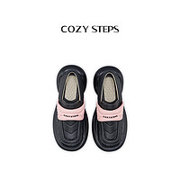 COZY STEPS 可至 春季休闲舒适乐福鞋厚底Q弹增高泡泡鞋 5171 曜石黑+蜜桃粉 5171 38