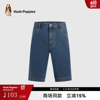 Hush Puppies暇步士男装清爽舒适五分裤 复古蓝牛仔 31