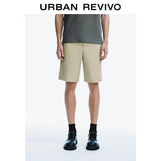 URBAN REVIVO 男时尚都市休闲通勤挺括松紧腰短裤 UMU640039