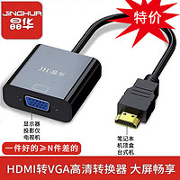 JH 晶華 hdmi轉vga帶音頻機頂盒連接電腦顯示器電視投影轉換器連接線